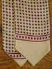 1950s 1960s Vintage Cream / Red Pattern Rayon Cravat