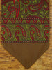 1950s 1960s Vintage Brown / Red & Green Paisley Pattern Rayon Cravat