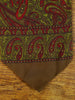 1950s 1960s Vintage Brown / Red & Green Paisley Pattern Rayon Cravat