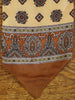 1950s 1960s Vintage Cream / Black & Brown Pattern Rayon Cravat