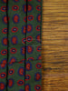 1950s 1960s Vintage Green / Red & Blue Pattern Rayon Cravat