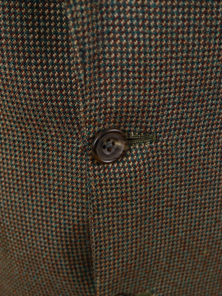 1960 Savile Row Bespoke Green / Brown Fine Check Tweed Jacket 38-40R