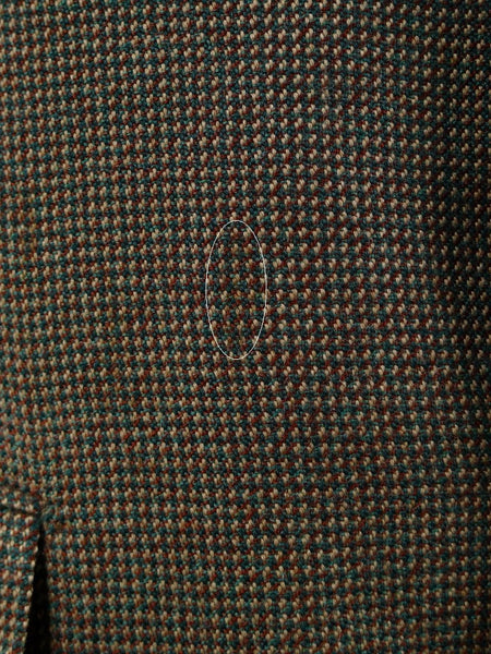 1960 Savile Row Bespoke Green / Brown Fine Check Tweed Jacket 38-40R