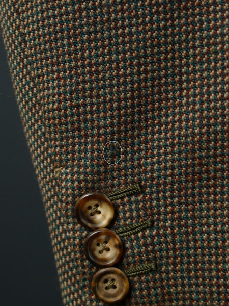 1960 Savile Row Bespoke Green / Brown Fine Check Tweed Jacket 38-40R