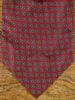 1950s 1960s Vintage Red & Blue Pattern Silk & Cotton Cravat