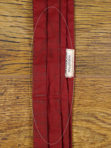 1950s 1960s Vintage Red & Blue Pattern Silk & Cotton Cravat