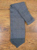 1950s 1960s Vintage Grey / Black Fine Check Rayon Cravat