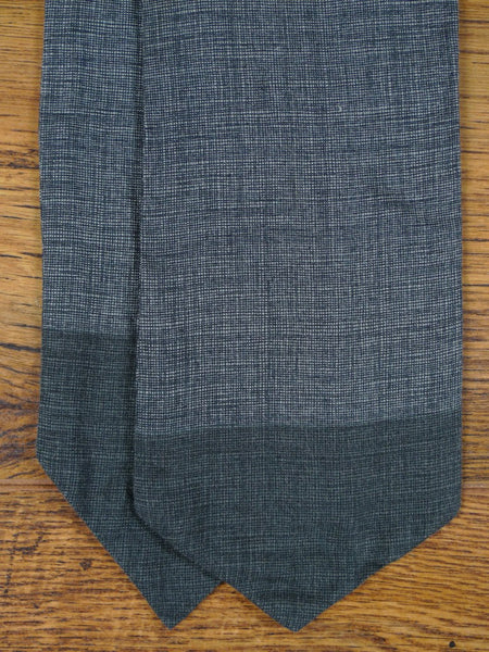 1950s 1960s Vintage Grey / Black Fine Check Rayon Cravat