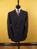 1953 Savile Row Bespoke Black D/B Rope-Stripe Suit in 1940s Style 38R