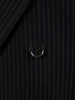 1953 Savile Row Bespoke Black D/B Rope-Stripe Suit in 1940s Style 38R
