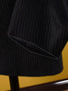 1953 Savile Row Bespoke Black D/B Rope-Stripe Suit in 1940s Style 38R