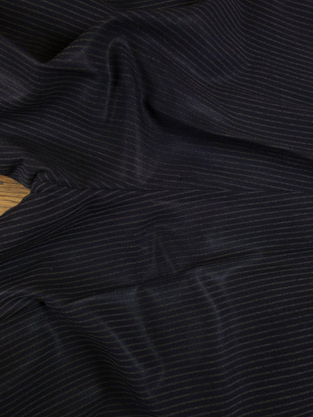 1953 Savile Row Bespoke Black D/B Rope-Stripe Suit in 1940s Style 38R