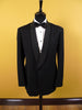 1950s 1960s English-Cut Black Wool DJ Dinner Suit 42R