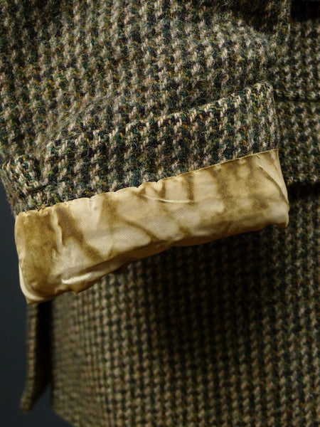 1950s 1960s Vintage Green Harris Tweed Hacking Jacket 40S