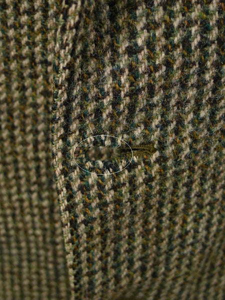 1950s 1960s Vintage Green Harris Tweed Hacking Jacket 40S