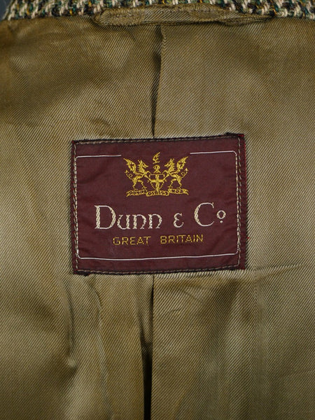 1950s 1960s Vintage Green Harris Tweed Hacking Jacket 40S