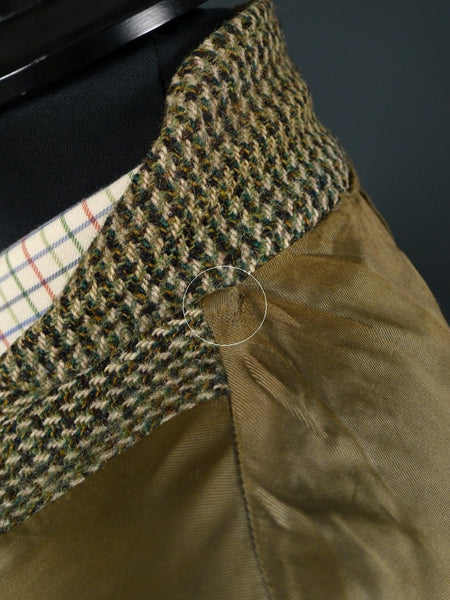 1950s 1960s Vintage Green Harris Tweed Hacking Jacket 40S