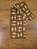 1950s 1960s Vintage Brown / Beige Geometric Pattern Rayon Cravat