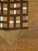 1950s 1960s Vintage Brown / Beige Geometric Pattern Rayon Cravat