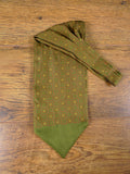 1950s 1960s Vintage Green / Red Pattern Rayon Cravat