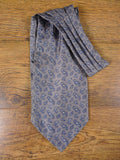 1950s 1960s Vintage Grey / Blue Paisley Pattern All Silk Cravat