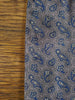 1950s 1960s Vintage Grey / Blue Paisley Pattern All Silk Cravat