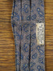 1950s 1960s Vintage Grey / Blue Paisley Pattern All Silk Cravat