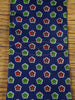 1950s 1960s Vintage Blue / Green & Red Floral Pattern Rayon Cravat