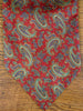 1950s 1960s Vintage Red / Blue Paisley Pattern Silk & Cotton Cravat