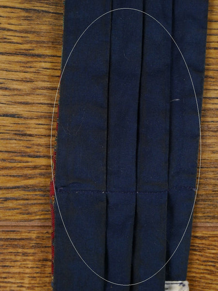 1950s 1960s Vintage Red / Blue Paisley Pattern Silk & Cotton Cravat