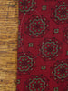 1950s 1960s Vintage Red / Green Floral Pattern Rayon Cravat