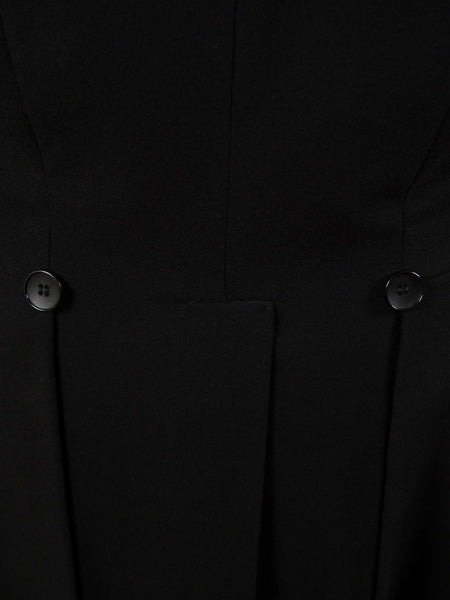 1957 Bespoke Tailored Black Wool Morning Coat 38L