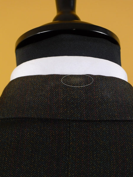 1960s Tailored Brown Twist Wool 3 Button Suit 38R