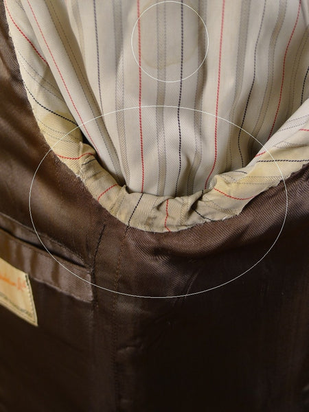 1960s Tailored Brown Twist Wool 3 Button Suit 38R