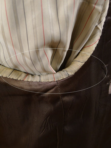 1960s Tailored Brown Twist Wool 3 Button Suit 38R