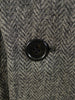 1950s Vintage Grey H/B Harris Tweed Coat w/ Tartan Linings 42-44S
