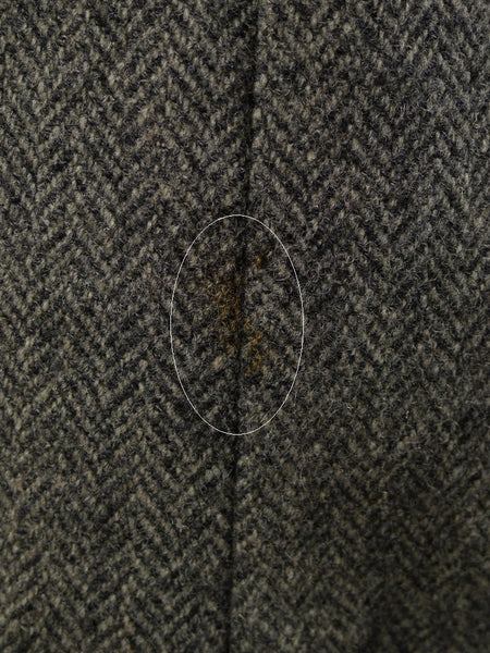 1950s Vintage Grey H/B Harris Tweed Coat w/ Tartan Linings 42-44S