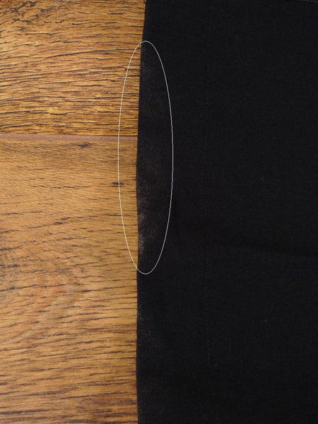 1960s Vintage Black Barathea Wool Evening Trousers 34S