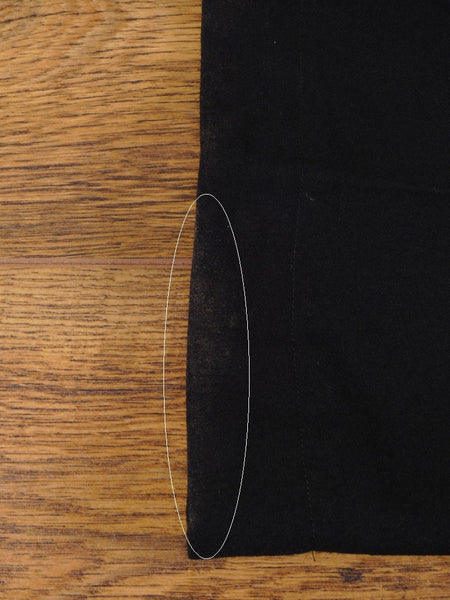 1960s Vintage Black Barathea Wool Evening Trousers 34S