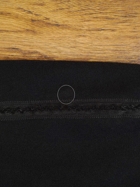 1960s Vintage Black Barathea Wool Evening Trousers 34S