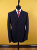 1960s Tailored Navy Blue Rope-Stripe 3-Button Worsted Suit 36