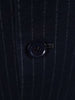 1960s Tailored Navy Blue Rope-Stripe 3-Button Worsted Suit 36