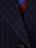 1960s Tailored Navy Blue Rope-Stripe 3-Button Worsted Suit 36