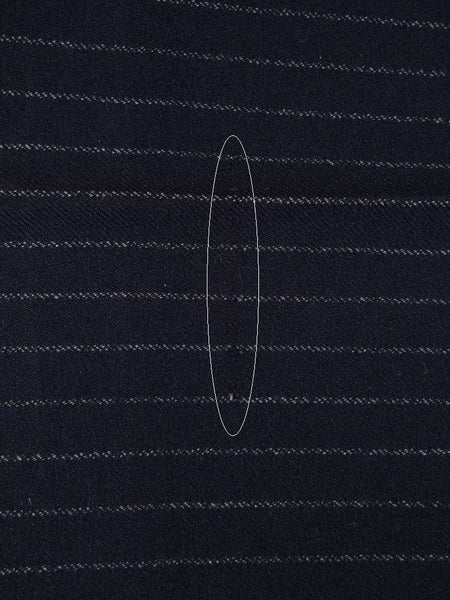 1960s Tailored Navy Blue Rope-Stripe 3-Button Worsted Suit 36