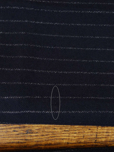 1960s Tailored Navy Blue Rope-Stripe 3-Button Worsted Suit 36