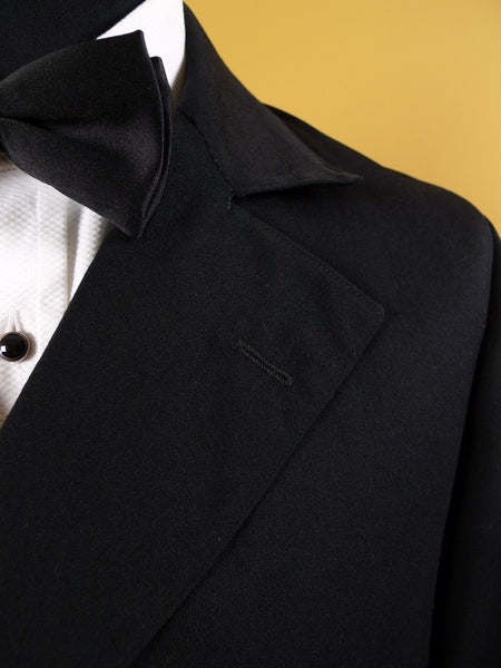 1910s 1920s Edwardian Vintage Black Wool Morning Frock Coat 36S Steampunk