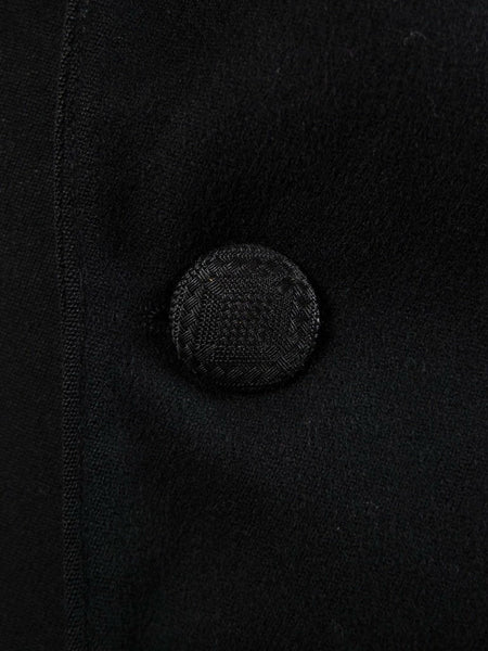 1910s 1920s Edwardian Vintage Black Wool Morning Frock Coat 36S Steampunk