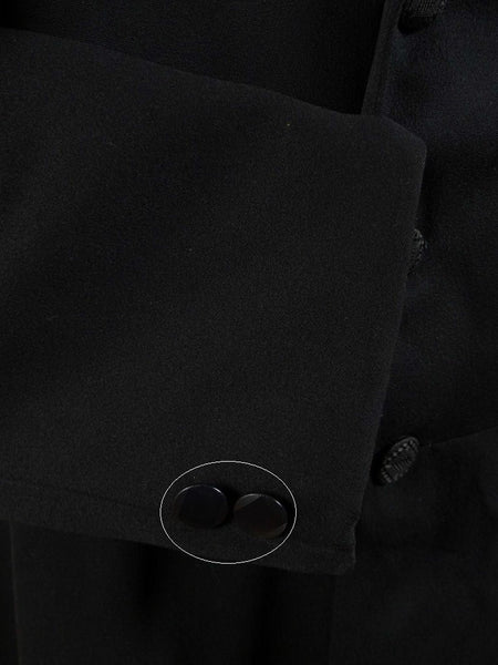 1910s 1920s Edwardian Vintage Black Wool Morning Frock Coat 36S Steampunk