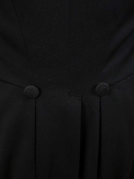 1910s 1920s Edwardian Vintage Black Wool Morning Frock Coat 36S Steampunk