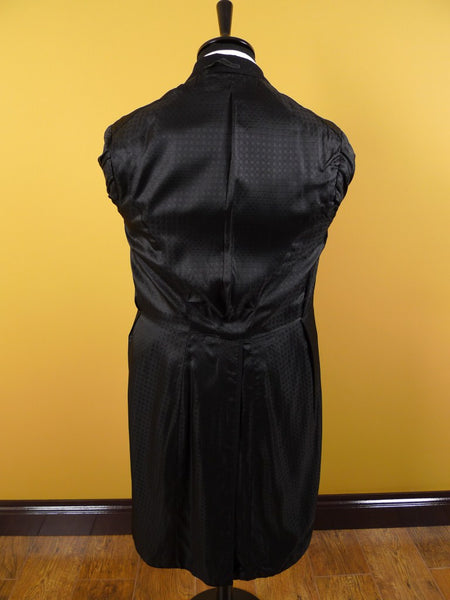 1910s 1920s Edwardian Vintage Black Wool Morning Frock Coat 36S Steampunk